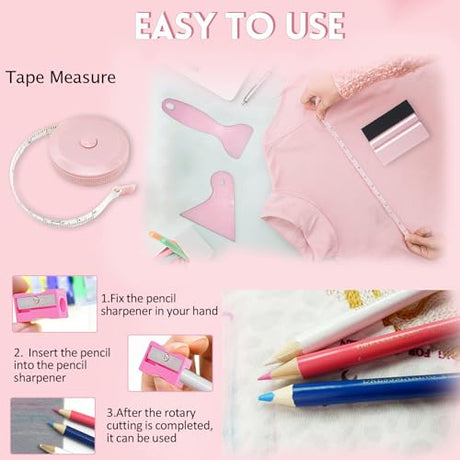 QUKLOGEN Sublimation Shirts Tool Kits Shirt Measure Ruler Set Include 12 T Shirt Guide Ruler,Portable Pad for Ironing,Teflon Sheet for Heat Press,Heat Resistant Tape Craft Sewing Accessories QUKLOGEN