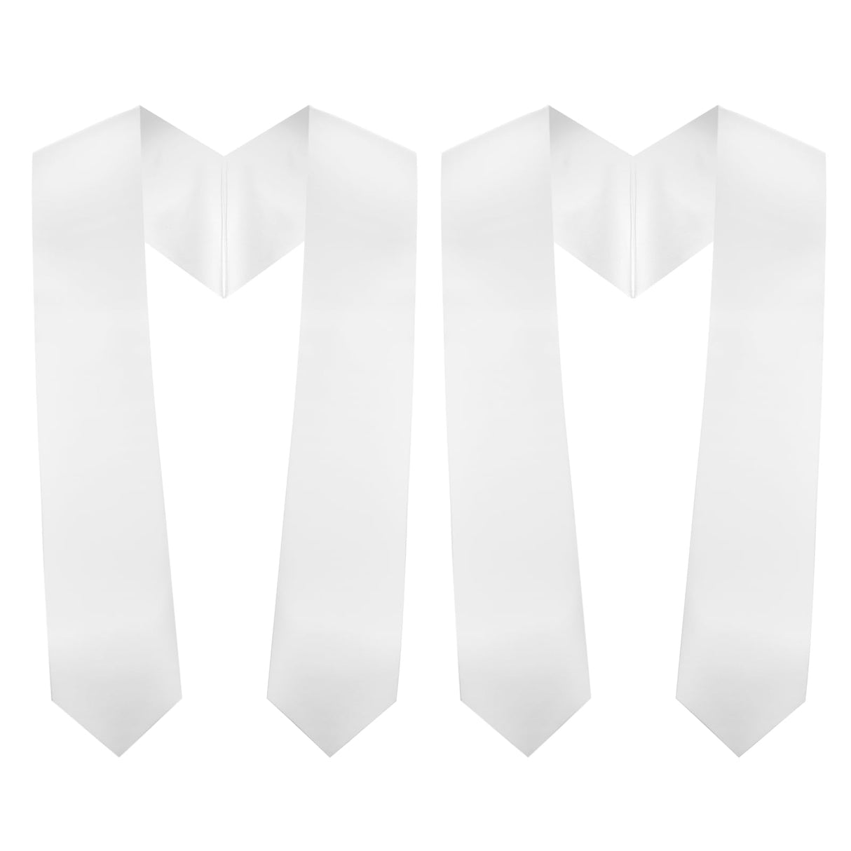 2 PCS 30" Graduation Stole Unisex White Plain Sublimation Stoles Blanks Graduation Sash 2024 Honor Stole for School/Church Ceremony Teaaha