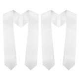2 PCS 30" Graduation Stole Unisex White Plain Sublimation Stoles Blanks Graduation Sash 2024 Honor Stole for School/Church Ceremony Teaaha