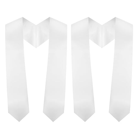 2 PCS 30" Graduation Stole Unisex White Plain Sublimation Stoles Blanks Graduation Sash 2024 Honor Stole for School/Church Ceremony Teaaha