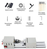 BJinegely Mini Lathe Beads Polisher Machine, Micro-Multi-Function Lathe Woodworking Wood DIY Tool Set BJinegely