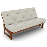 Nirvana Futons Extra Thick Premium 10-Inch Queen Futon Mattress, Ivory Twill - Made in USA Nirvana Futons