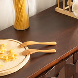 Bme 61'' Mid Century Modern Cabinet with Geometric Pattern for Kitchen, Dining, Living Room Sideboard Georgina Solid Wood 2 Doors & 3 Drawers, Walnut Bme