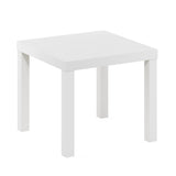 Furinno Classic Square Parsons Side End Table, 1-Pack, White Furinno