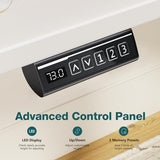 Smug Adjustable Height Standing Desk 48 Inch Electric Sit Stand Up Down Computer Table Ergonomic Rising Modern Lift Motorized Gaming Desktop Workstation for Work Home Office - Modern White SMUG