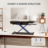 FLEXISPOT 35 inch Electric Standing Desk Converter, Motorized Stand up Desk Riser, Monitor and Laptop Workstation with Wide Keyboard Tray, Black FLEXISPOT