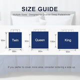 ALPSWAN Luxury Goose Feather Down Fiber Comforter Queen Size, 300TC Blue Cotton Blended Duvet Insert, All Season Hotel Bedding Alternative Down Comforter with Corner Tabs (Blue, Queen) ALPSWAN