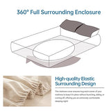 Simple&Opulence Linen Fitted Sheet (1 Piece) - 14 Inch Deep Pocket Mattress Cover Natural Flax Cotton Blended Soft Breathable Bedding - Linen, King Size Simple&Opulence