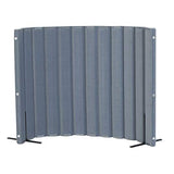 Angeles 48" x 6' Quiet Divider With Sound Dampening Panels, Freestanding Room Divider Wall, Gray Angeles