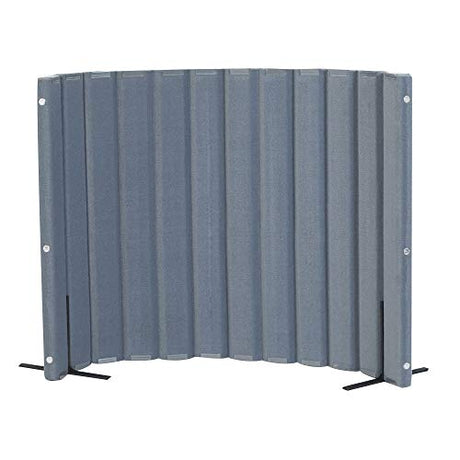 Angeles 48" x 6' Quiet Divider With Sound Dampening Panels, Freestanding Room Divider Wall, Gray Angeles