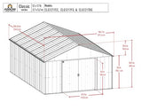 Arrow Classic Metal Shed, 12 x 17, Charcoal Arrow Shed