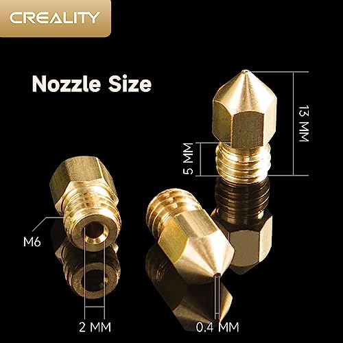 Creality Official Ender 3 0.4mm Nozzles 10 PCS, Brass 3D Printer Nozzles for Ender 3 V2/Ender 3 Pro/Ender 3 Max/Ender 5 Series and Sermoon D1 Creality