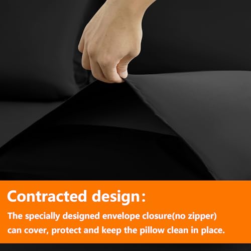 TAIMIT Black Full Size Comforter Set - 7 Pieces, Bed in a Bag Bedding Sets with All Season Soft Quilted Warm Fluffy Reversible Comforter,Flat Sheet,Fitted Sheet,2 Pillow Shams,2 Pillowcases TAIMIT
