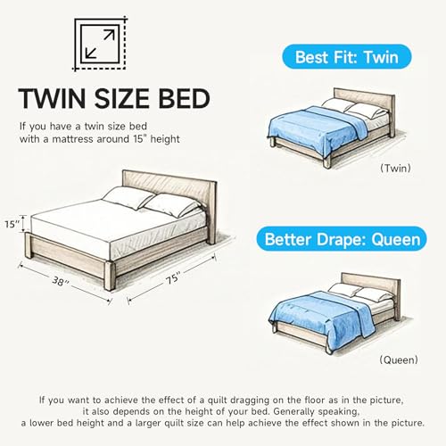 Lavsiry Black Quilt Twin Size with Striped Pattern, Lightweight Soft Summer Thin Microfiber Bedspread & Coverlet Bedding Set for All Seasons - 2 Piece(1 Quilt, 1 Pillow Sham) Lavsiry