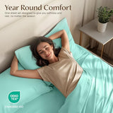 Utopia Bedding Full Bed Sheets Set - 4 Piece Bedding - Brushed Microfiber - Shrinkage and Fade Resistant - Easy Care (Full, Spa Blue) Utopia Bedding