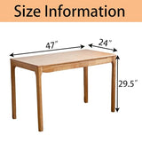 VIZBMYR Widen Solid Wood Desk with Drawers,47"X24" Wood Writing Desk for Small Space,Student Computer PC Desks,Home Desks for Work,Gaming Study Desk for Bedroom Escritorios Desk Table (Natural, 47") VIZBMYR