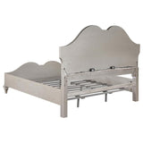 MAKLAINE 5-Piece Wood Queen Bedroom Set Ivory and Silver Oak MAKLAINE
