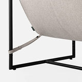 ZINUS Aidan Sling Accent Chair, Metal Framed Armchair with Shredded Foam Cushioning, Oatmeal Zinus