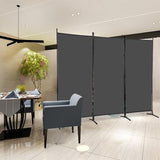 PayLessHere 3-Panel Folding Privacy Screen, 6 Ft Portable Room Divider for Separating Spaces,102" W x 70" H Freestanding Partition Room Panel,Grey PayLessHere