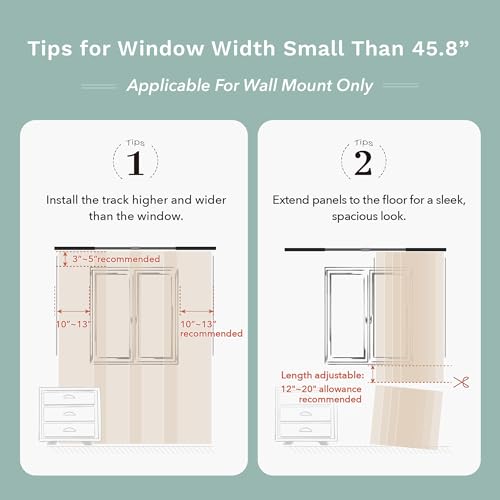 GoDear Design Adjustable Sliding Vertical Blinds for Sliding Glass Doors, Hanging Room Dividers, Extendable Track from 45.8" to 86" W, Trimmable Panel Curtains Up to 96", Semi-Sheer, Blue, Meteor GoDear Design