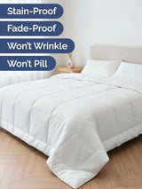 Twin Size, White Alternative Down Comforter - Warm, Lightweight & Breathable Hotel Quality Bedding Set for Men, Women, Kids and Teens - All Season Oversized Cooling Microfiber Duvet Insert Comforter CGK Unlimited
