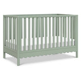 DaVinci Sammy Scallop 4-in-1 Convertible Crib in Light Sage, GREENGUARD Gold Certified DaVinci