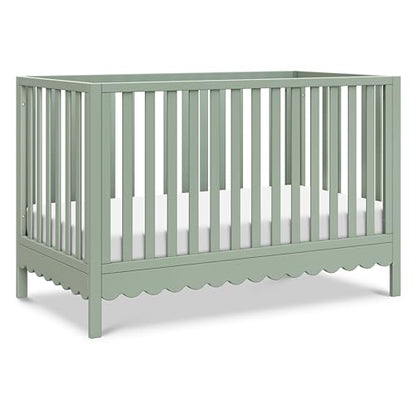 DaVinci Sammy Scallop 4-in-1 Convertible Crib in Light Sage, GREENGUARD Gold Certified