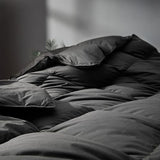 Saisier Grey Goose Feather Down Comforter King Size, Premium All Season Duvet Insert, 750+ Fill Power 1200TC Cotton Blend Fabric Hotel Style Comforter, 50 Oz Lightweight (106x90, Dark Grey) Saisier