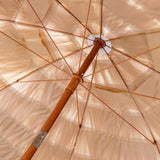 Hawaii Tiki Umbrella 5ft, 10ft Tiltable Tropical Outdoor Patio Garden Parasol, Outdoor Beach Umbrella with Carrying Bag, Portable Straw Sunshade (Color : Wood color, Size : 160cm/5ft) HEBEHO
