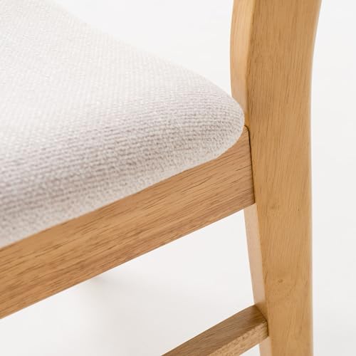 Christopher Knight Home Lucious Fabric / Oak Finish Dining Chairs, 2-Pcs Set, Light Beige Christopher Knight Home