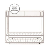 DHP Isaiah Triple Twin Metal Bunk Bed, Off White DHP