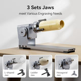 Longer Rotary Extension for Nano Series， Ray5 Series， B1 Series, Other Frame Engraving Machines (Must with 12 Pcs Riser), Y-axis Rotary Roller for Engraving Cylindrical Objects, Wine Glass, Tumbler Longer