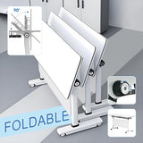 HSHBDDM Folding Conference Table with Flip-Top Design, Locking Wheels & Sturdy Metal Frame, Modular Training Desk for Office, Meeting Room, Classroom & Home Workspace HSHBDDM