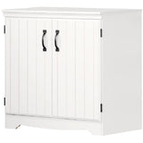 South Shore Farnel 2-Door Storage Cabinet-Pure White, Tall with 4 South Shore