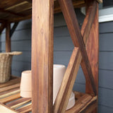 Backyard Discovery Table Serving Bar-Acacia Wood Potting Bench, Brown Backyard Discovery