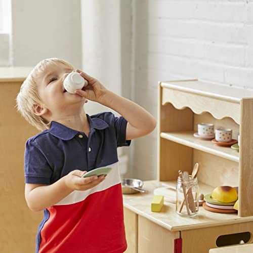 ECR4Kids Play Kitchen Storage Cupboard, Wooden Playset, Natural ECR4Kids