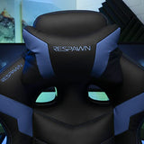 RESPAWN 110 Ergonomic Gaming Chair with Footrest Recliner - Racing Style High Back PC Computer Desk Office Chair - 360 Swivel, Adjustable Lumbar Support, Headrest Pillow, Padded Armrests - 2021 Blue RESPAWN