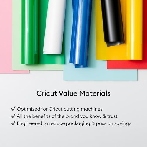 Cricut® Value Iron-On, Rainbow Sampler - 12 in x 12 in (20 ct)- HTV Heat Transfer Vinyl Cricut