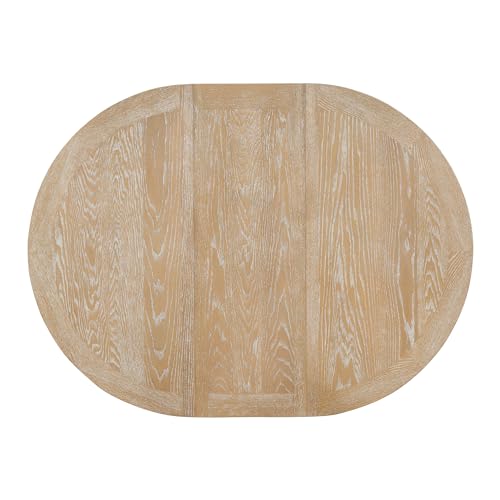 LUMISOL 5 Piece Round Extendable Dining Room Table Set with Chairs for Saving Space Solid Wood Round Kitchen Table Set, Natural Wood Wash LUMISOL