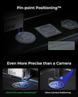 xTool S1 Laser Engraver with Rotary, Engraving on Tumbler, 20W Laser Etching, Cut 10mm Wood, Beginner-Friendly for Jewelry and Gift Making with Metal, Wood, Acrylic, Leather xTool