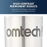 OMTech Laser Marking Spray, Metal Laser Marking Fluid for CO2 Laser Engravers, 8oz Aerosol High Contrast Black Spray for Laser Engraving Metal, Laser Ink Agent for Aluminum Stainless Steel Brass More OMTech