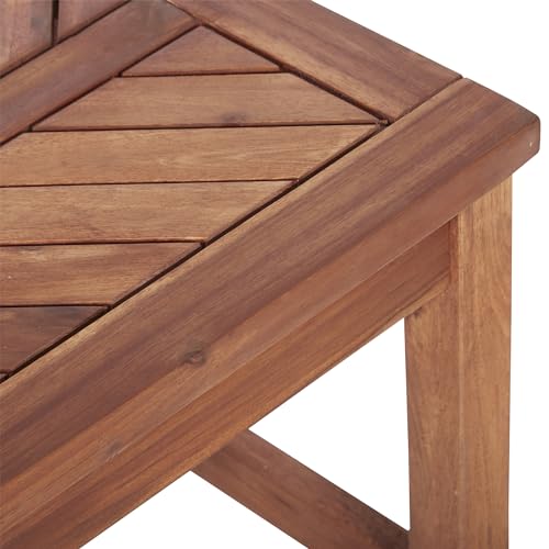 Walker Edison 3 Person Outdoor Patio Chevron Wood Dining Bench All Weather Backyard Conversation Garden Poolside Balcony, 53 Inch, Brown - WoodArtSupply