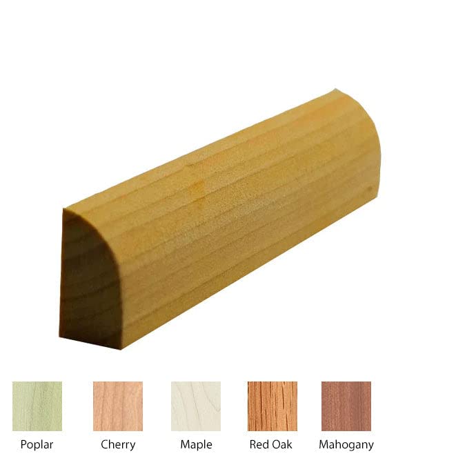 EWBS11 Baseboard Shoe Quarter Round and Doorstop, 1/2" x 3/4", Cherry, 94" Newmouldings