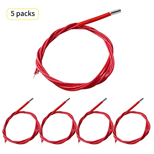 5 Pieces for 3D Printer 24V 40W Cartridge Heater 620 Ceramic Hot End for Models CR-10S Pro, Ender-3 Pro, Ender 3, Ender 3X, Prusa Mendel, Ender 3 V2, Anet E10... Creality Thermistors Temp Resistor SHIJUNHE