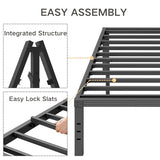 COMASACH Queen Bed Frame Heavy Duty,14" High Black Metal Platform Bed Frame,Sturdy Steel Frame,Support up to 3500lbs,No Box Spring Needed,Noise-Free,Easy Assembly COMASACH