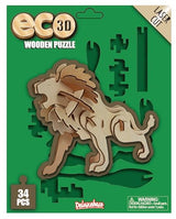 Eco 3D Wooden Puzzle - Unicorn from Deluxebase. Sustainable Wood Animal Puzzle Craft Set. Model Building Kit for Educational Toys and Kids Party Favors. Deluxebase