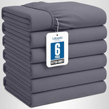 Utopia Bedding Twin Fitted Sheets - Bulk Pack of 6 Bottom Sheets - Soft Brushed Microfiber - Deep Pockets - Shrinkage & Fade Resistant - Easy Care (Grey) Utopia Bedding