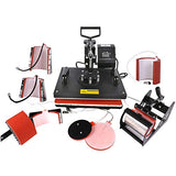 8 in 1 Heat Press Dual Digital Control 360 Degree Swivel Heat Press Machine Multipurpose Combo Kit Sublimation Heat Press Machine for T Shirts, Mug, Hat, Plate, Cap, 29X38CM YAOBAO