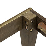 East West Furniture DNP-22-Q Walnut Queen Platform Bed Frame with Solid Wood Legs East West Furniture