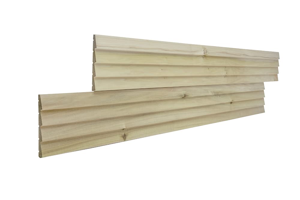 1550-4FTWHW Unfinished White Hardwood Sawtooth Slat Panel Moulding - WoodArtSupply